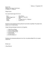 Contoh surat lamaran kerja guru. Contoh Surat Lamaran Kerja Simpel Ruang Sipil