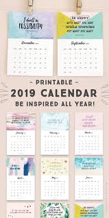 This Printable 2019 Motivational Desk Calendar Will Add Joy And Colour To Your Workspace Display It On A Miniatur Calendar Printables Calendar Quotes Calendar