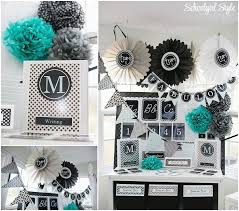 Black And White Classroom Decorating Ideas Turquoise Black Gray Classroom Theme Classroom Color Scheme Classroom Decor Classroom Decor Themes