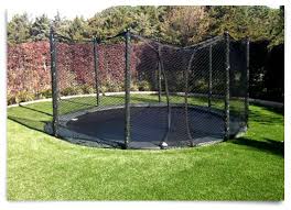 Alleyoop In Ground Trampoline Surrounded By Grass In Ground Trampoline Backyard Backyard Trampoline