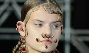 Givenchy Went Heavy On The Face Jewelry For Fall High Society Blog Lifestyle Magazine Face Jewellery Jewelry Face Piercings