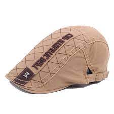 Mens Cotton M Logo Embroidery Letter Beret Cap Casual Visor Forward Hat Adjustable Berets Cap Casual Cap Embroidery Logo