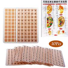 600 Counts Acupuncture Ear Seeds Disposable Ear Press Vaccaria Seeds Multi Function Ear Seed Acupressure Kit 10 Sheets With 1 Chart Of Ear