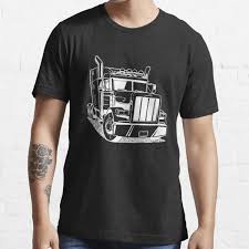 Free semi tractor trailer tattoo stencils. Trucker Designs T Shirts Redbubble