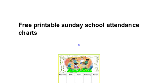 free printable sunday school attendance charts download