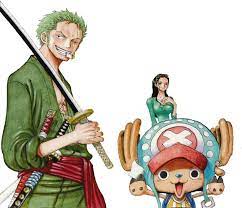 Zorobinkiss One Piece Color Walk 7 Zoro Chopper Robin Holding The Vivre Card Zoro And Robin One Piece Comic Zoro