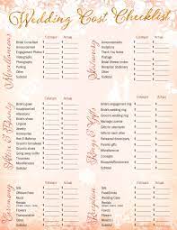 Free Printable Wedding Cost Checklist Wedding Cost Checklist Wedding Planning Printables Wedding Checklist Budget