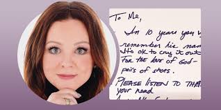 Melissa McCarthy shares the advice she wrote to herself many years ago