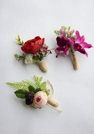 Red Ranunculus Artificial Flower Corsage Wedding Corsage This Red Ranunculus Boutonniere Is One Of T Silk Flower Crown Bridal Flower Headpiece Handmade Wedding