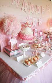 Party ideas + elements to make you blush from this darling celebration, include: Pink Angelina Ballerina Girl Ballet Dance Tutu Baby Shower Planning Baby Shower Dessert Table Tutu Baby Shower Ballerina Baby Showers