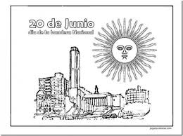 Con el fin de rendir un homenaje permanente a la bandera, se inauguró el 20 de junio de 1957 el monumento de la patria a su bandera, emplazado en las cercanías de las barrancas donde el gral. Monumento A La Bandera Colorear Imagenes