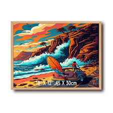 Amazon.com: DeweiDirect Custom Photo Poster Rectangle 18*12 in 45*30 cm  with Designer Surfing Pattern Art-061 Starring Various Styles of Posters  Wall Art Decorative Print Pictures Paintings for Living Room Bedroom  Decoration (No