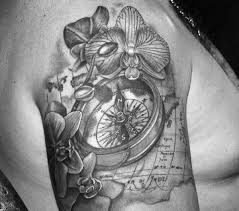 Black And White Ocean Sleeve Tattoo Designs 70 Orchid Tattoos For Men Timeless Flower Design Ideas Quarter Sleeve Tattoos Orchid Flower Tattoos Ocean Sleeve Tattoos