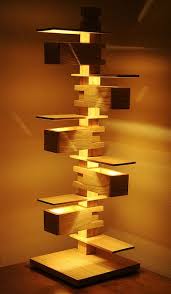 Taliesin Table Lamp Or Jenga Lamp Industrial Style Lamps Wooden Lamp Wood Lamps