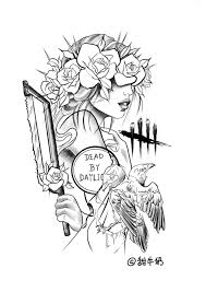 Professional crazy person dead by vintage clipart of professional crazy person dead by 597kb 3000x1688: Epingle Par Mia Sur Dead By Daylight Tatouage
