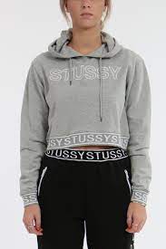 Stussy Stanton Crop Hood Hooded Sweatshirts Stussy Clothing Legit Clothes Stussy