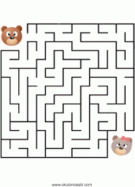 Labirent Bulmaca Sayfasi Labirentler Boyama Sayfalari Cikartma