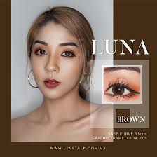 Luna Brown]✨ Cool tone brown color to create a mysterious vibe, everyone  loves it. Duration: 3 Month Disposable Graphic Diameter: 14.50mm Water  Content: 42% Material: HEMA + NVP + AIBN Expired Date: