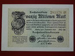 Banknoten Ro 107 G 20 Millionen Reichsmark Von 1923 Fast Kfr Ma Shops