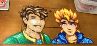 Made Sam and Alex from Stardew Valley for my roommate and I! : r/beadsprites