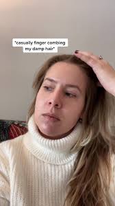 Casually Finger Combing Damp Hair