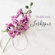 Larkspur Felt Birthflower Felt Flower In 2020 Birth Flowers Felt Flowers July Birth Flower