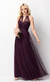 A Line Long Halter Dark Burgundy Bridesmaid Dress Bd Ca1746 Plum Bridesmaid Dresses Purple Bridesmaid Dresses Bridesmaid Dresses