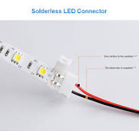 2 Pin 5/8/10mm Single Head LED Fast Wire Cable Connector For 5050/5630  Single Color Flex LED Strips Light