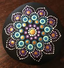 Make a note on your triangle and then punch a hole at that spot. Mandala Art Rock Painting Novocom Top