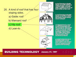 Maybe you would like to learn more about one of these? Building Technology C D E P 2004 Selected Questions Ppt Download