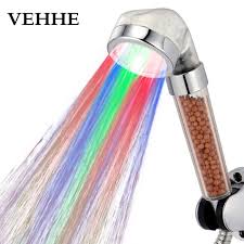 Vehhe 7 Colors Spa Led Shower Head Hand Water Temperature Led Shower Head Water Filter Rain Shower Head Water Saving Vehhe0081 Affiliate