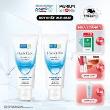 Combo 2 Sữa rửa mặt dưỡng ẩm tối ưu Hada Labo Advanced Nourish Cleanser 80g