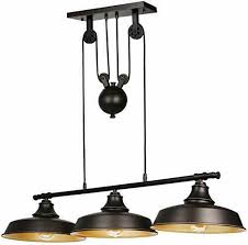 Hykolity 3 Light Pulley Pendant Lighting Adjustable Kitchen Island Lights For Sale Online Ebay