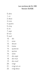 Translation of twelve in french. French Numbers 0 100 Swiss Version Teaching Resources