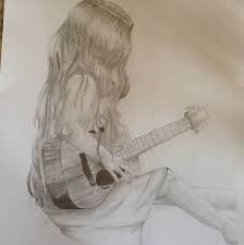 Pin By Elenna Roybal On Drawings Guitar Drawing Guitar Sketch Music Sketch