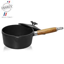 A bit of fancy chef magic that the pan sauce came into existence for two reasons: Chasseur Saucepan Wooden Handle Black Cast Iron
