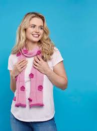 In the knit stitch, the bump is made on the back. Easy Knit And Purl Flower Scarf Knitting Patterns Let S Knit Magazine
