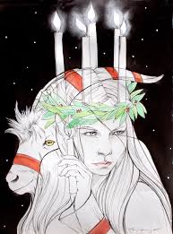 Sankta Lucia (santa Lucia, Saint Lucy) Fine Art Giclee Print