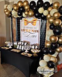 50th Birthday Party Favors For Men Little Man Tandreia A Inquiries Sunny Wooemdesign Com Or In 2020 40th Birthday Party Decorations Black And Gold Party Decorations 60th Birthday Party Decorations