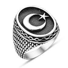 Ayyildiz Model Gumus Yuzuk 375 Gumus Yuzuk Yuzuk Fashion Ring