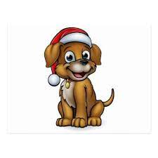 Find the perfect cartoon illustration dog christmas hat stock photo. Cartoon Christmas Pet Dog Postcard Merry Christmas Postcards Postal Family Xmas Card Holidays Diy Personalize Dog Christmas Card Christmas Animals Dog Cards