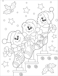 Disegni Da Colorare Di Natale Da Colorare Disegno Di Orsi Carini Con Le Calze Di Natale Da Colorare D Disegni Da Colorare Colori Di Natale Disegni Di Cane