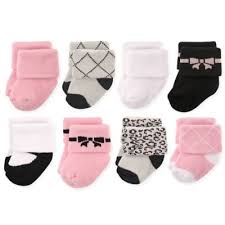 Bed bath & beyond inc. Hudson Baby 8 Pack Bows Terry Rolled Cuff Socks Bed Bath Beyond Baby Girl Socks Newborn Socks Baby Socks
