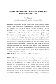 Bertepatan dengan tema maulidur rasul pada tahun ini, kesatuan ummah kesejahteraan negara, maka, makna perpaduan ini adalah sangat penting sebagai penghayatan yang dapat diterjemahkan dalam bentuk. Pdf Islam Radikalisme Dan Deradikalisasi Berbasis Pancasila