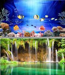 Maybe you would like to learn more about one of these? Aquarium Fish Tank Background Picture Poster Double Sided 2 To 10 Ft Lengths Ebay