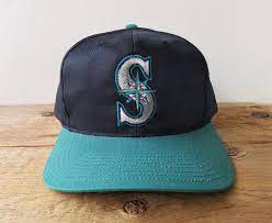 Seattle Mariners Original Vintage 90s Snapback Hat Official Licensed Mlb Baseball Cap Twins Enterprise Model Adjustable Deadstock Ballcap Mlb Baseball Caps Seattle Mariners Seattle Mariners Baseball