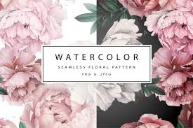 Download a free preview or high quality adobe illustrator ai, eps, pdf and high resolution jpeg versions. Peonies Floral Pattern Watercolor Flowers 761667 Patterns Design Bundles