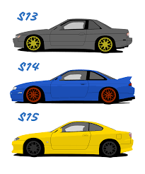 Model years category projections credits price; Sr20 Silvia Generation Side View Classic Sports Cars Car Drawings Jdm