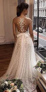 Stunning Trend Tattoo Effect Wedding Dresses Illusion Neckline Wedding Wedding Dresses Wedding Dress Necklines