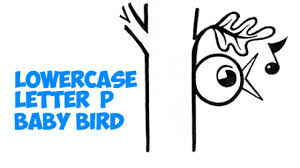 You can change letter size, letter color, line color and pick if you want to show only starting dots for more of this is our print version but is also available in cursive or d'nealian style. How To Draw Baby Bird Singing In Tree From The Letter P Easy Drawing Tutorial For Kids How To Draw Step By Step Drawing Tutorials